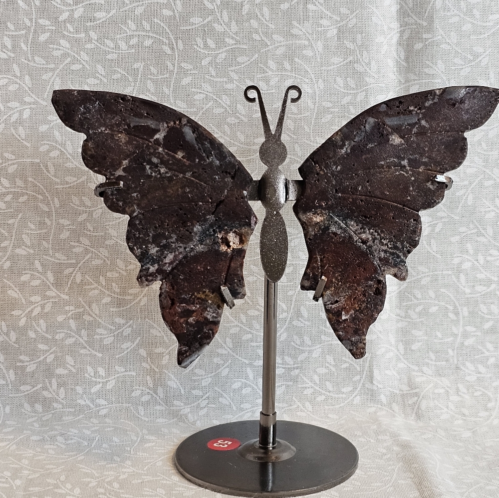 Jasper Crystal Butterfly UV Active